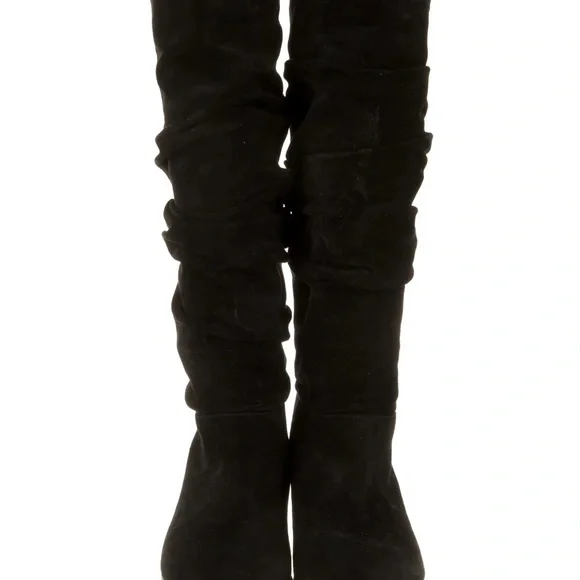Authentic Burberry Black Suede Knee High Boots - Picture 7 of 16